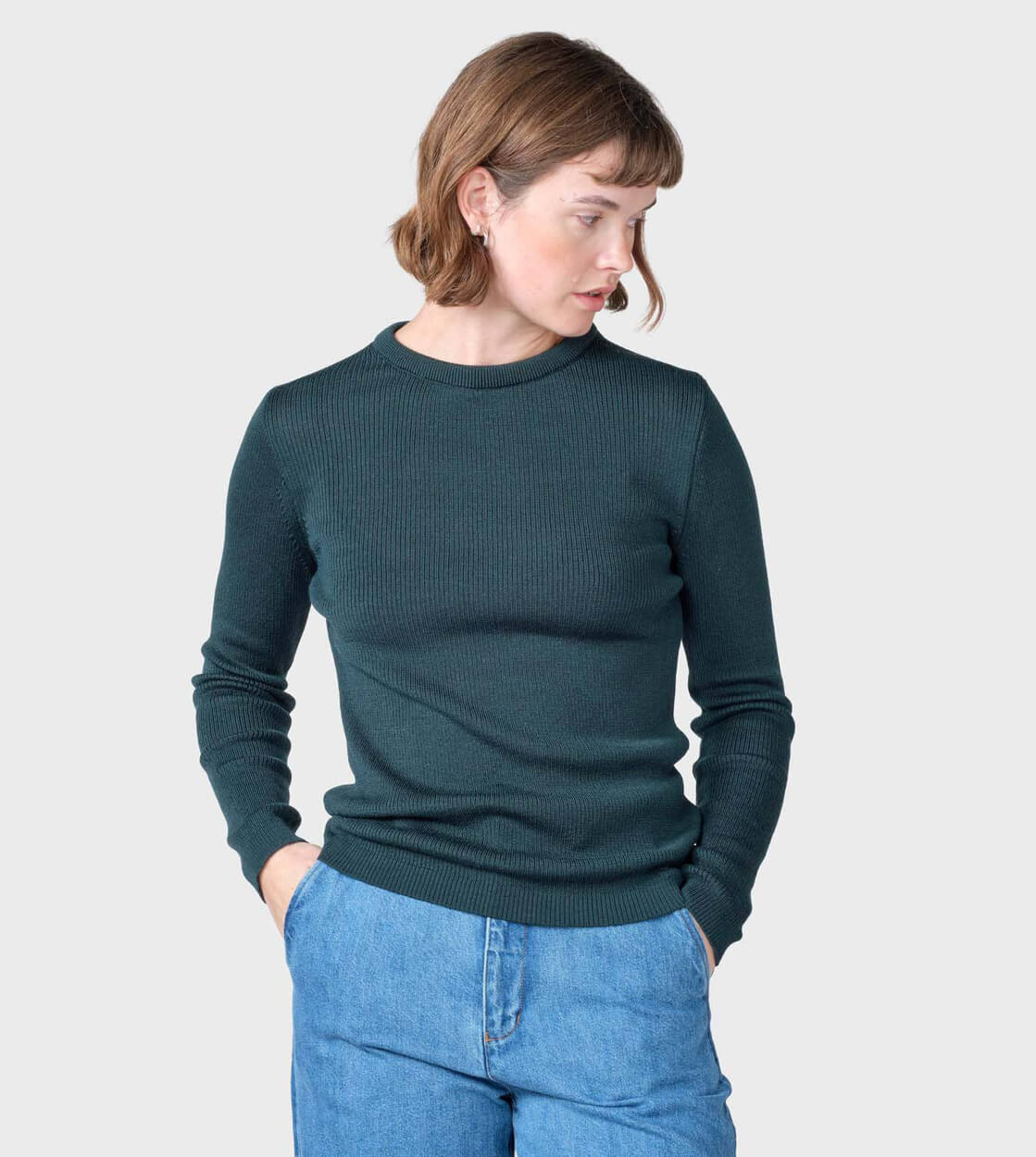 Klitmoller W Knit Ingrid green moss