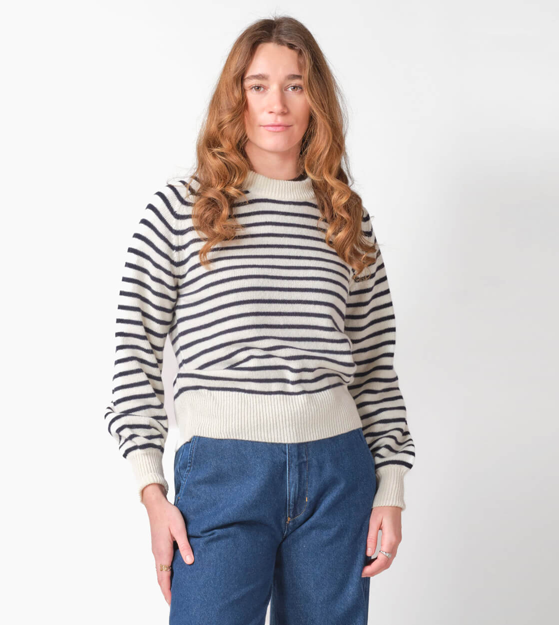 Klitmoller W Knit Ivy beige cream navy