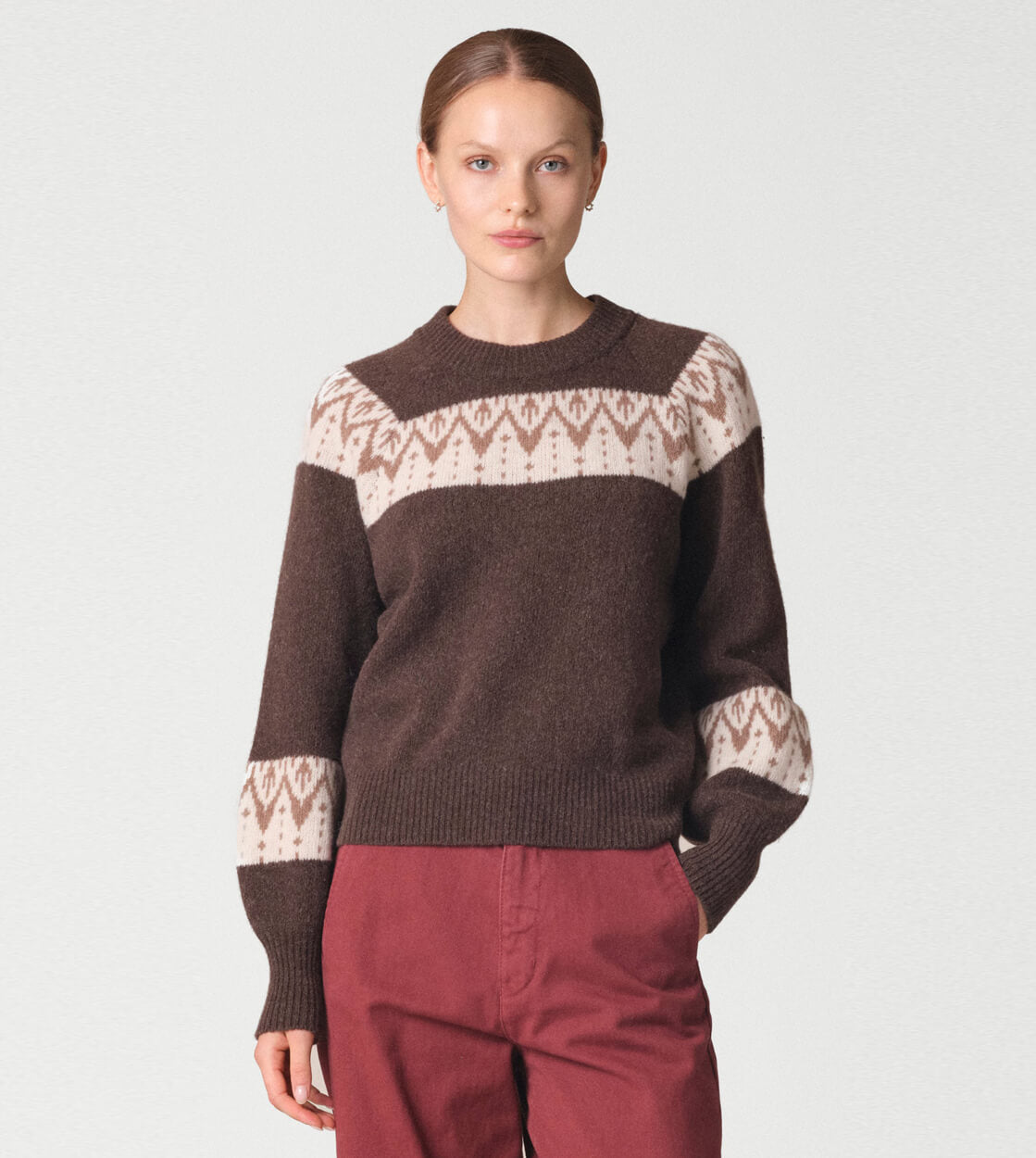 Klitmoller W Knit Miller brown taupe/cream/cashew