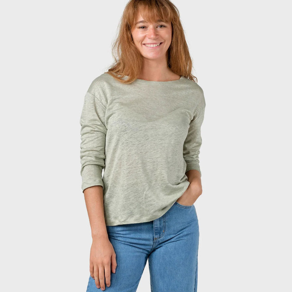 Klitmoller W Longsleeve Gudrun green sage