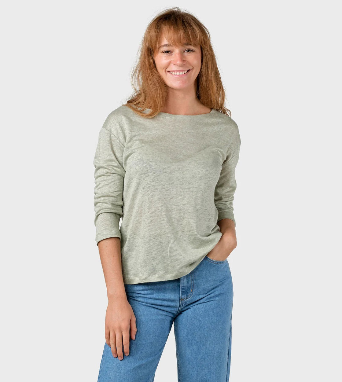 Klitmoller W Longsleeve Gudrun green sage