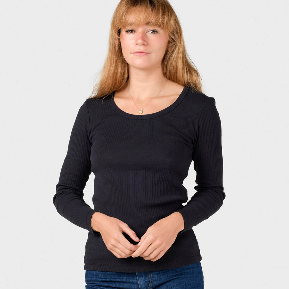 Klitmoller W Longsleeve Rib black