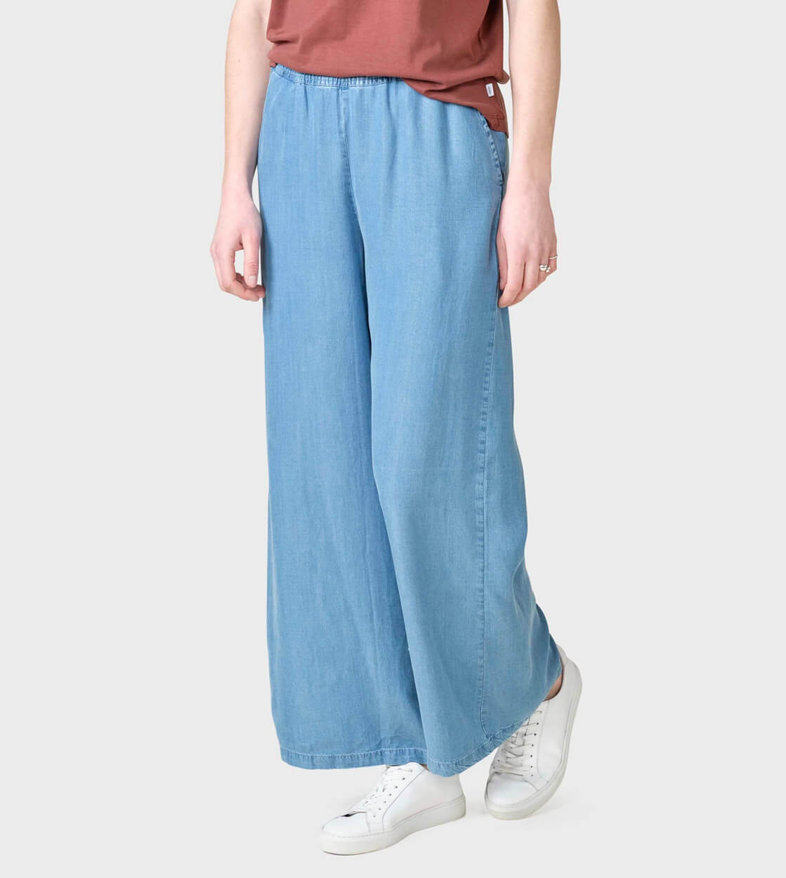 Klitmoller W Pants Kaja Lyocell blue light chambrey