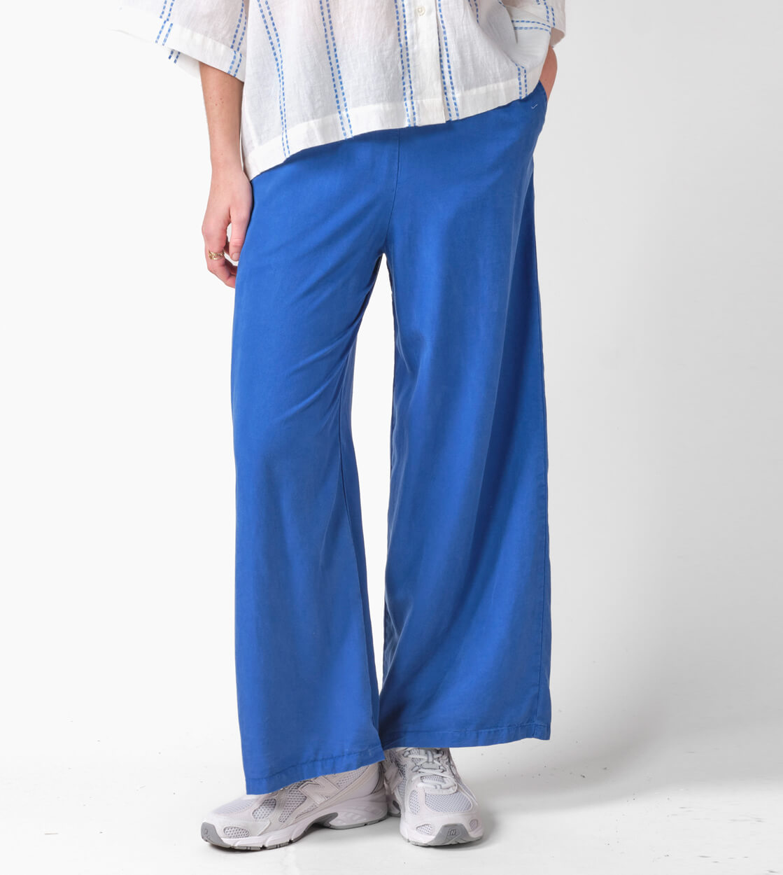 Klitmoller W Pants Kaja Lyocell blue surf