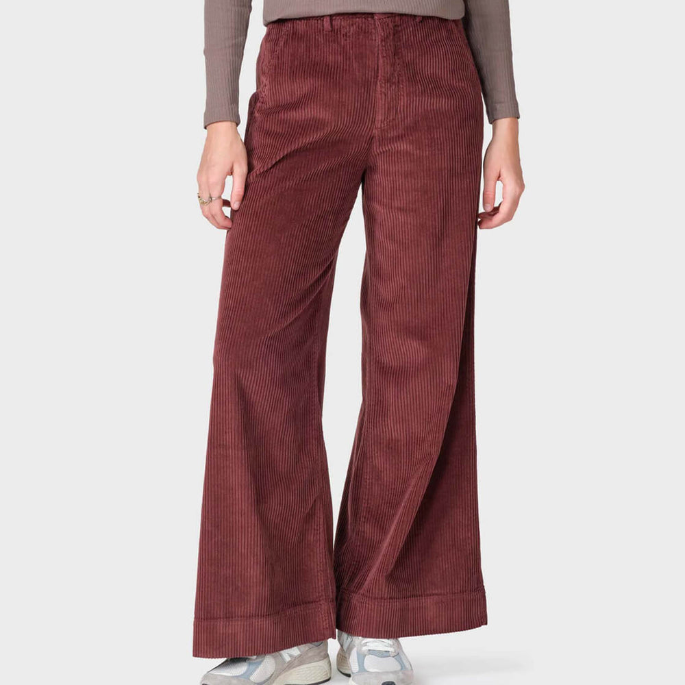 Klitmoller W Pants Lois Cord red burgundy