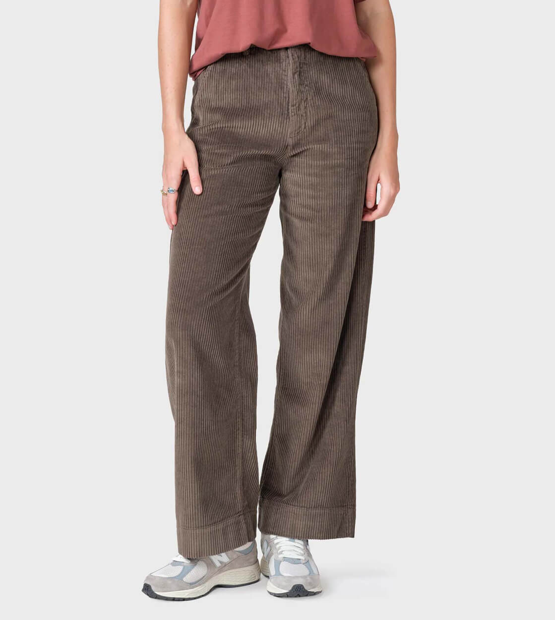 Klitmoller W Pants Lydia Jumbo Corduroy brown taupe