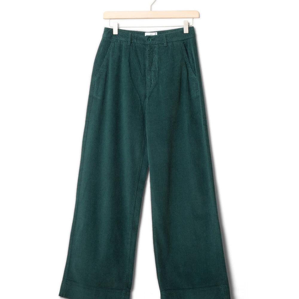 Klitmoller W Pants Lydia Jumbo Corduroy green moss