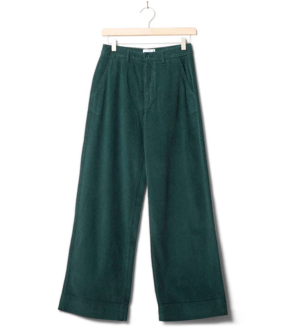 Klitmoller W Pants Lydia Jumbo Corduroy green moss