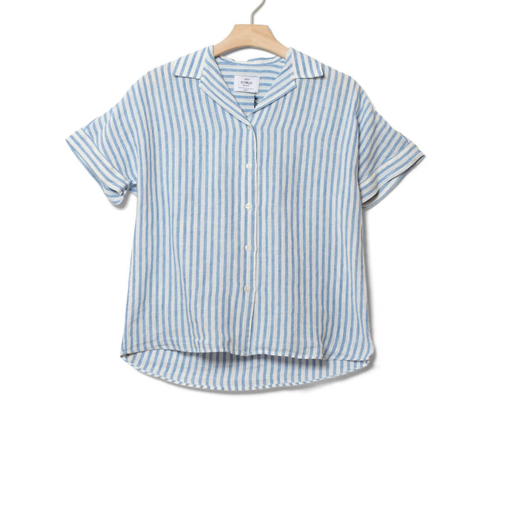 Klitmoller W Shirt Amanda white cream/light blue