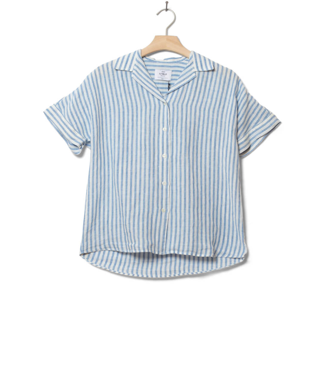 Klitmoller W Shirt Amanda white cream/light blue