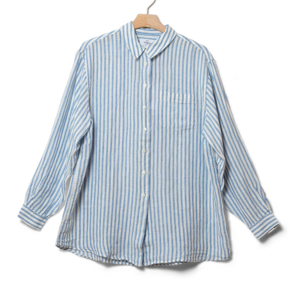 Klitmoller W Shirt Belinda white cream/light blue