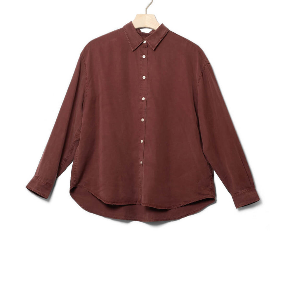 Klitmoller W Shirt Ofelia Short Lyocell red burgundy