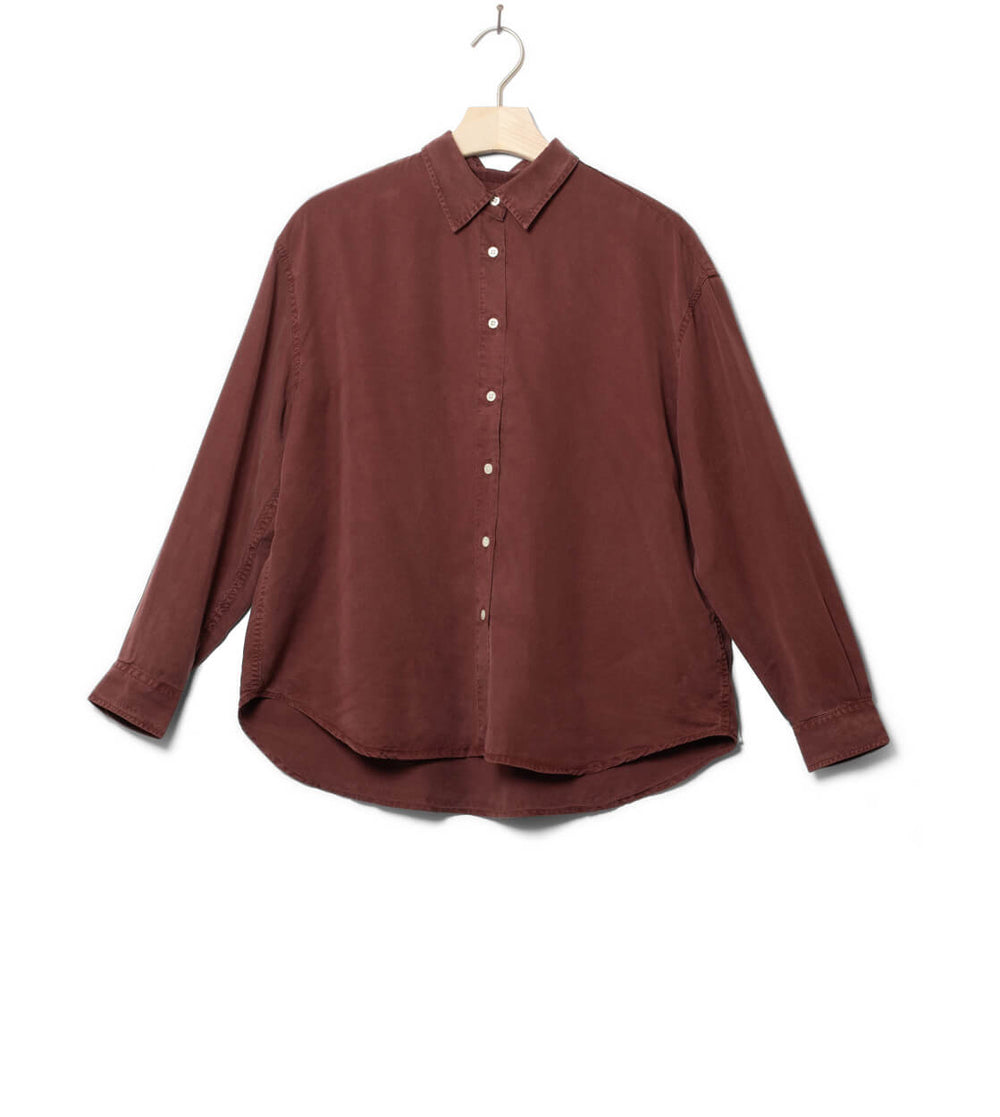 Klitmoller W Shirt Ofelia Short Lyocell red burgundy