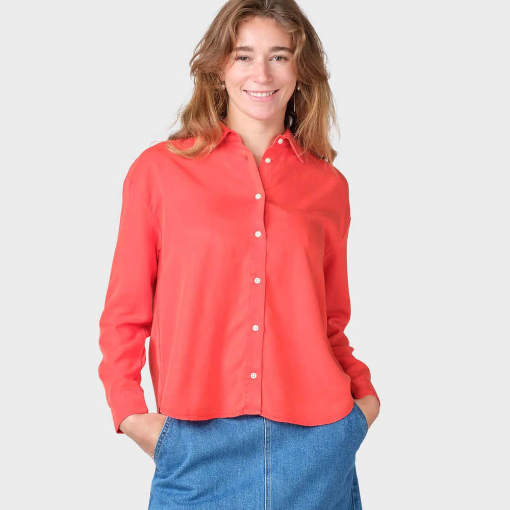 Klitmoller W Shirt Ofelia Short Lyocell red