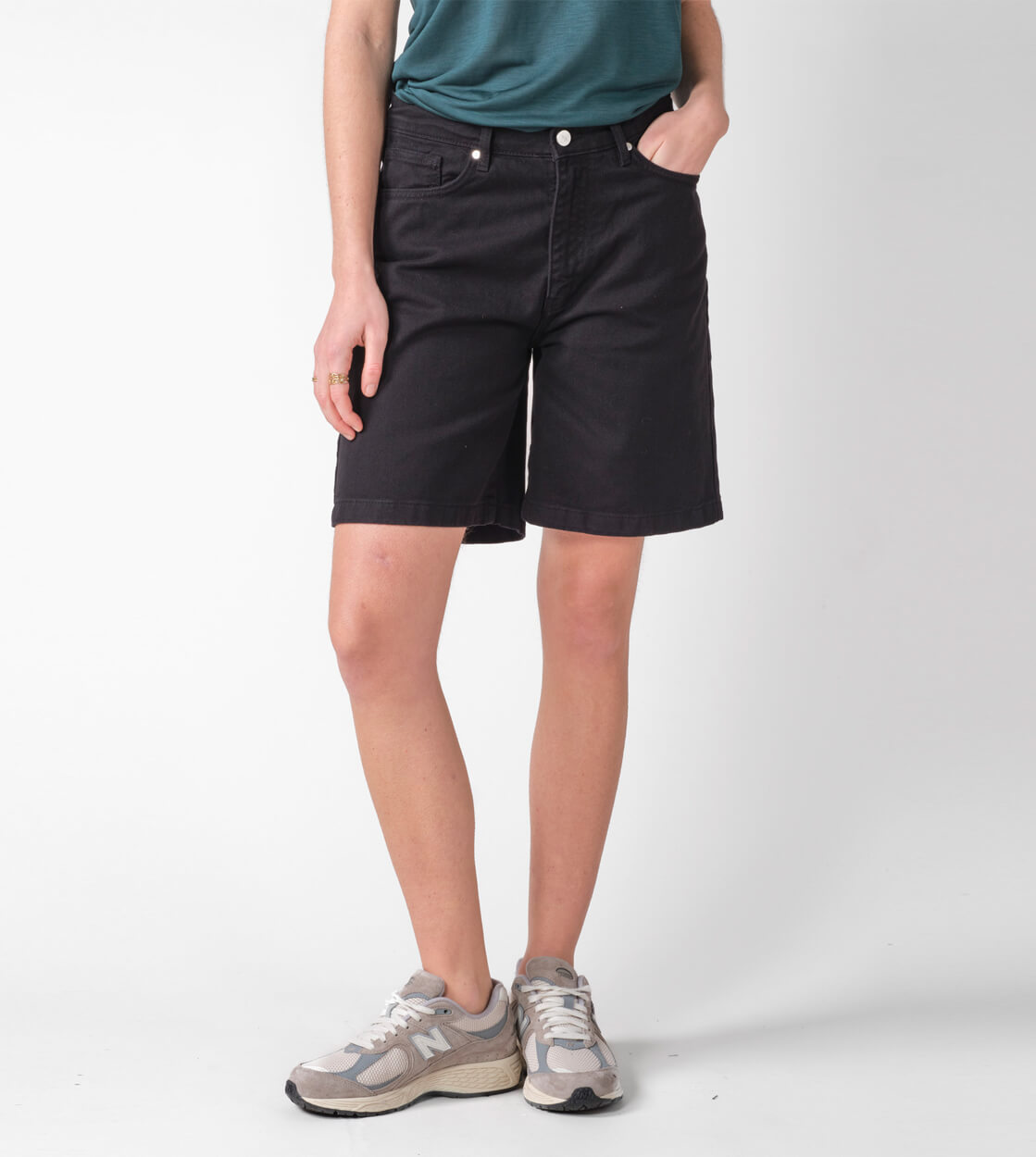 Klitmoller W Shorts Jules black stonewash