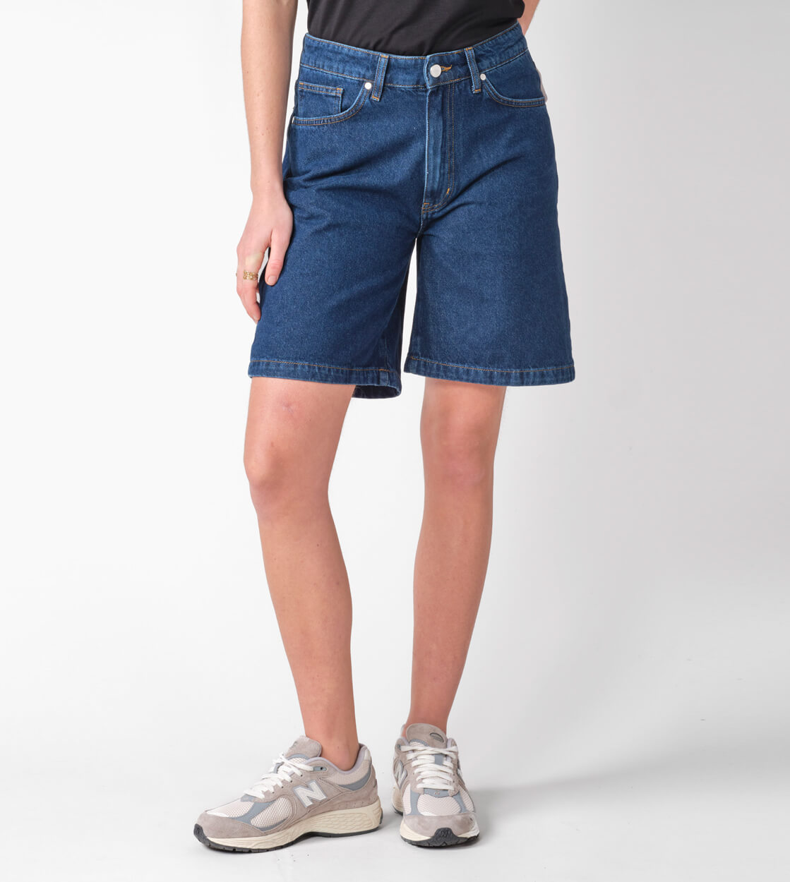 Klitmoller W Shorts Jules blue dark stonewash