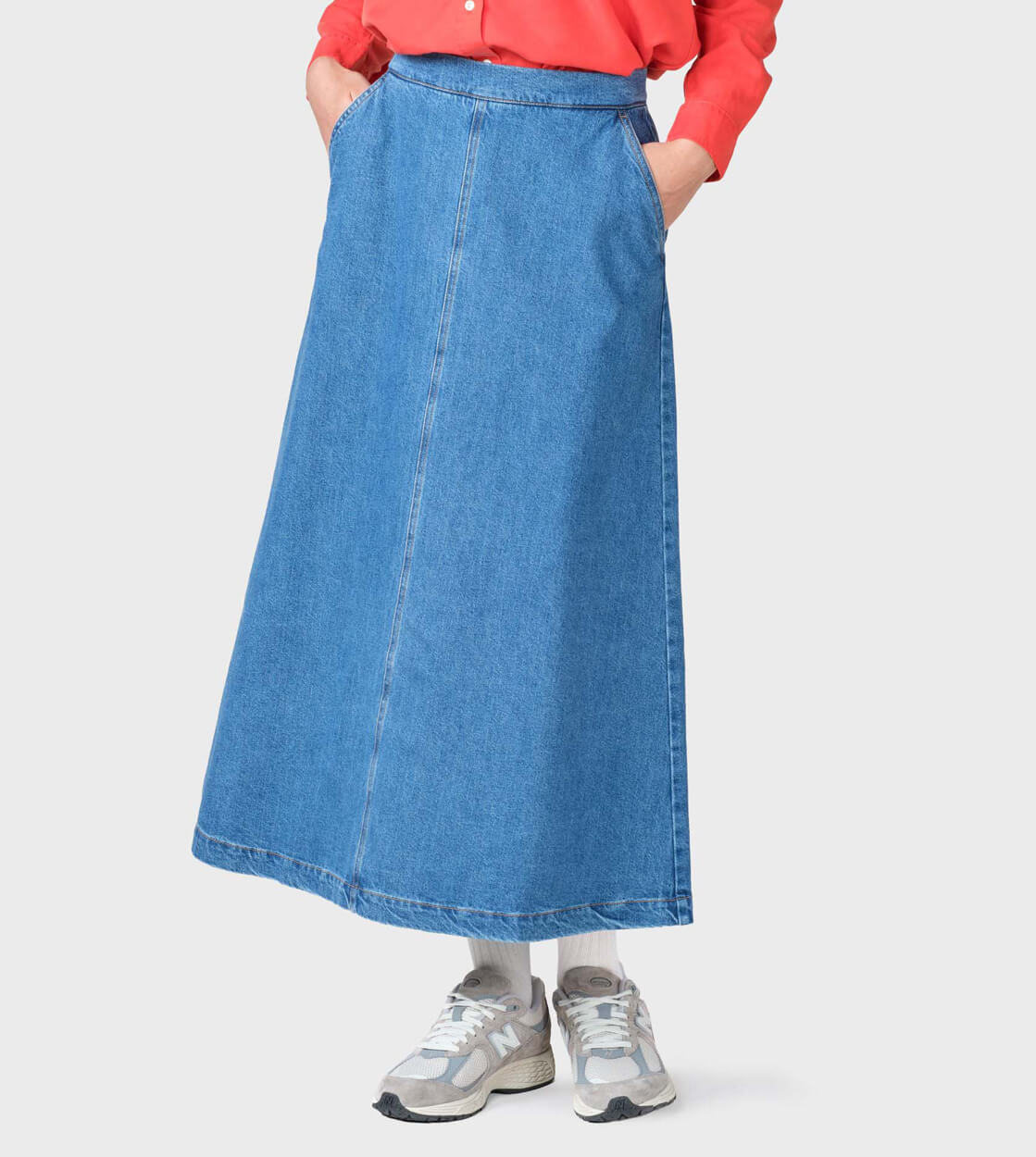 Klitmoller W Skirt Amber Denim blue light stonewash