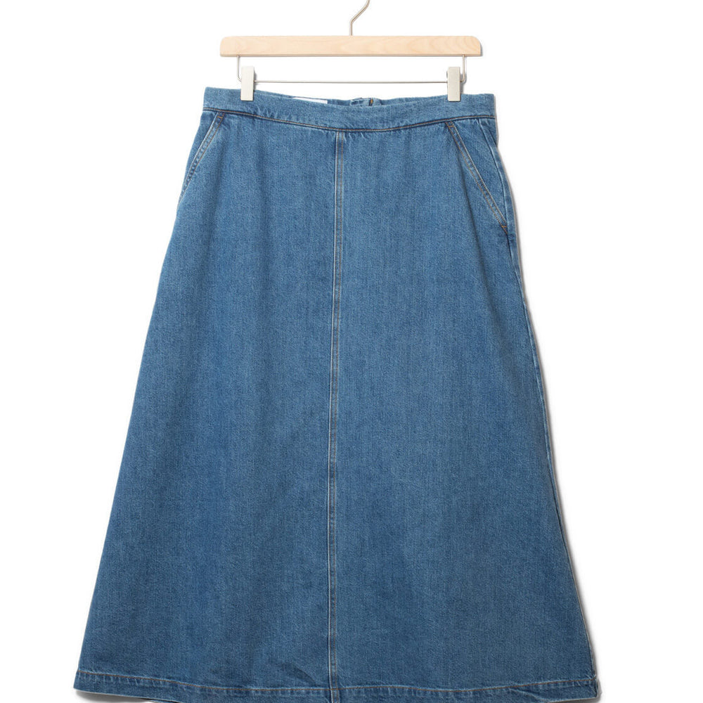 Klitmoller W Skirt Amber Denim blue light stonewash