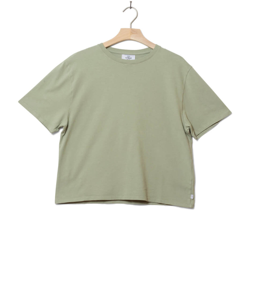 Klitmoller W T-Shirt Boxy green sage