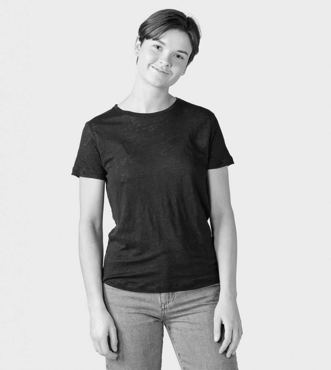 Klitmoller W T-Shirt Rikke linen black