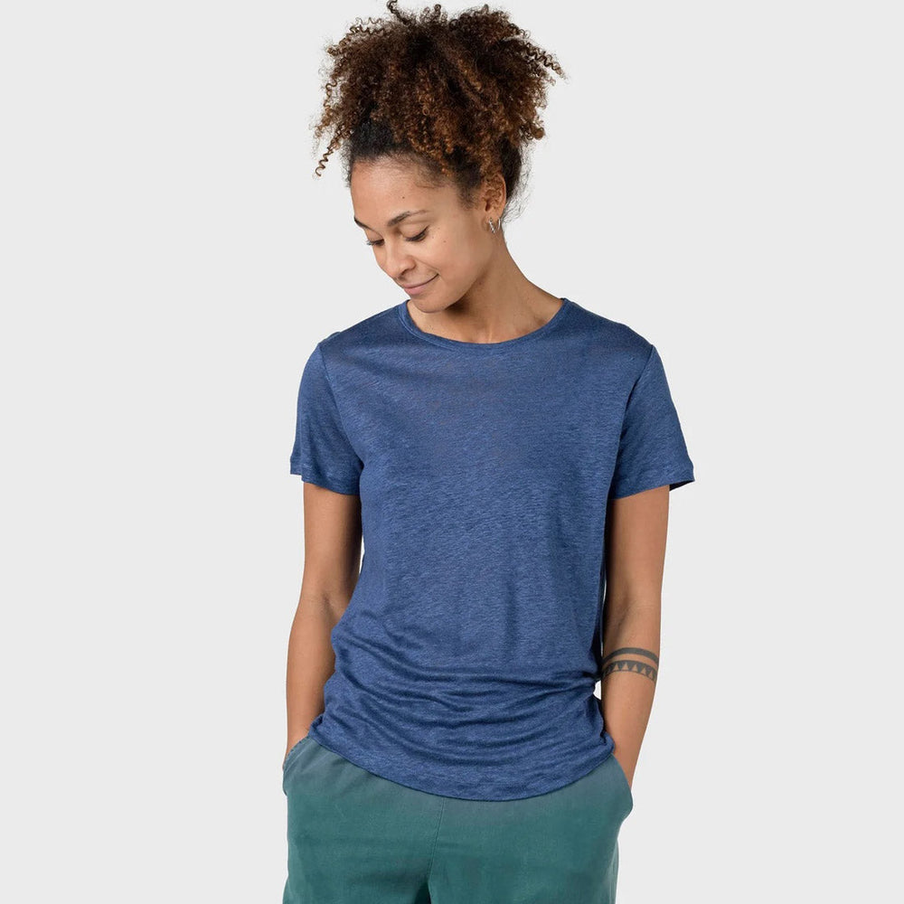 Klitmoller W T-Shirt Rikke linen blue ocean