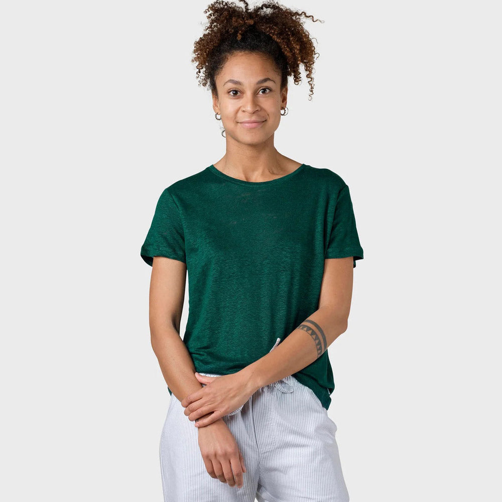 Klitmoller W T-Shirt Rikke linen green moss