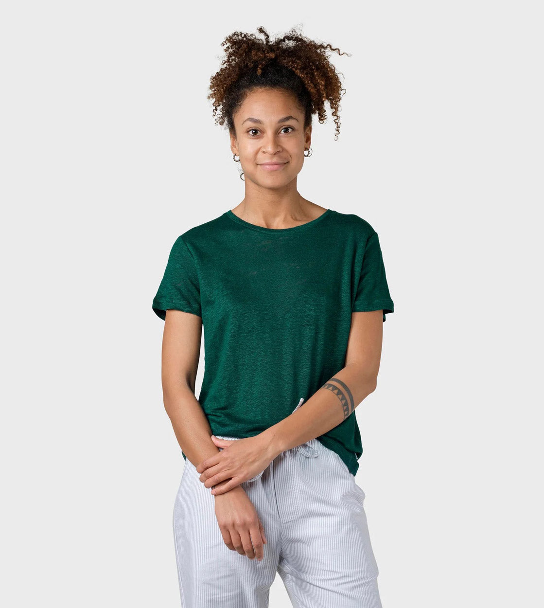 Klitmoller W T-Shirt Rikke linen green moss