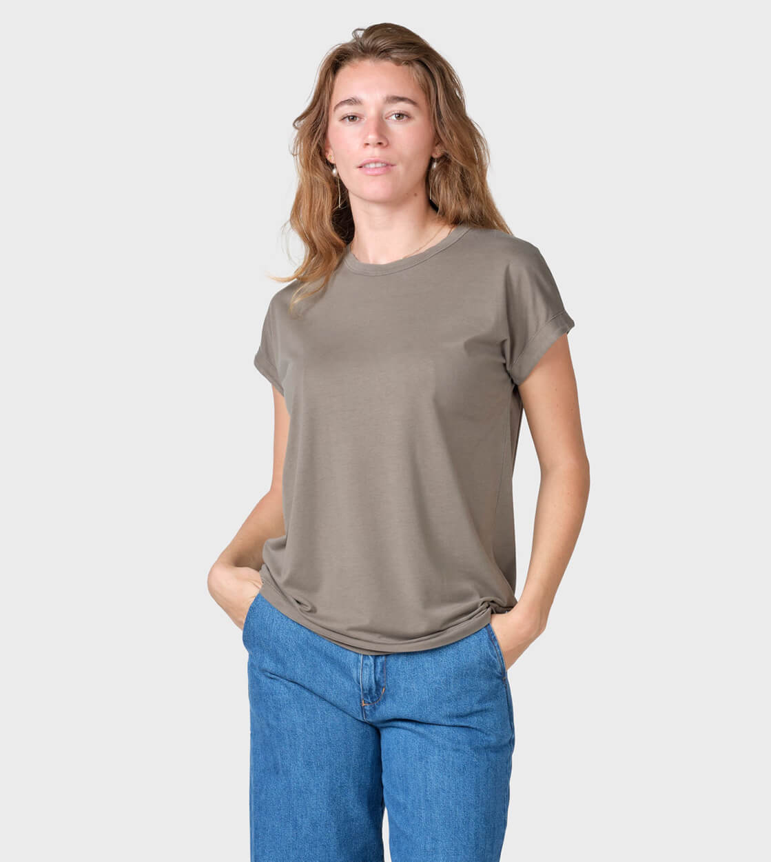 Klitmoller W T-Shirt Sigrid brown taupe