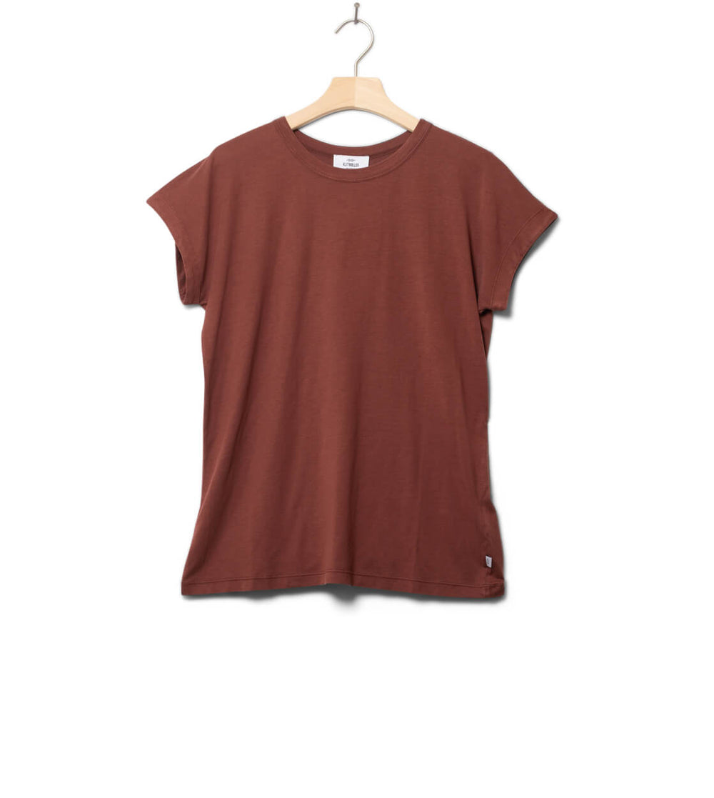 Klitmoller W T-Shirt Sigrid red burgundy