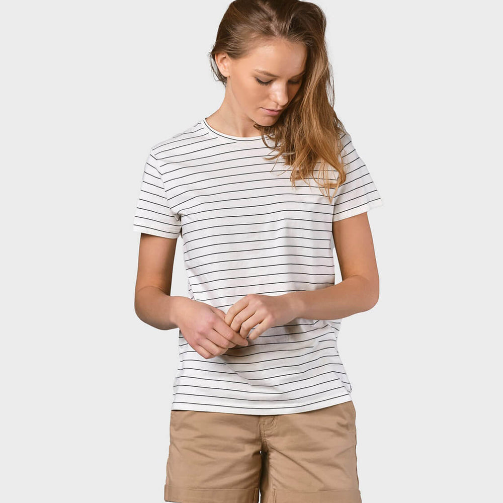 Klitmoller W T-Shirt Trine beige cream/navy