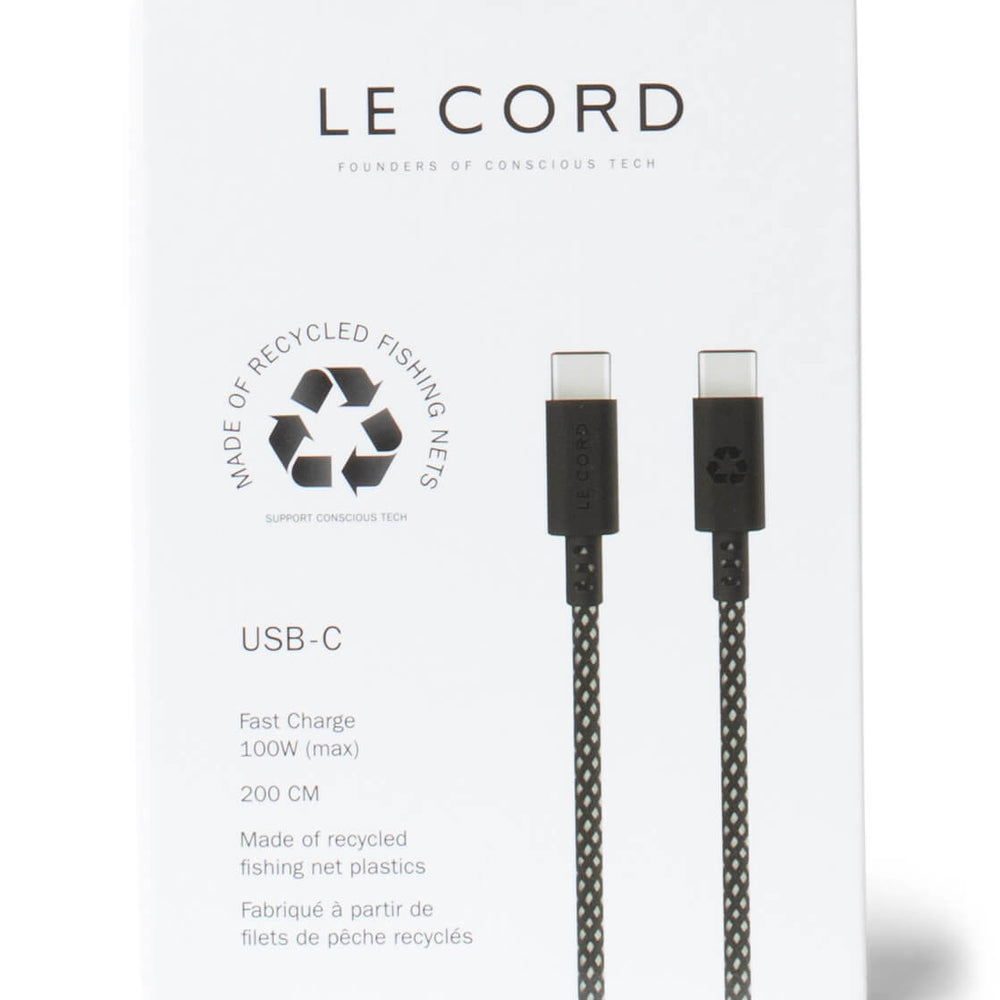 Le Cord Charge and Sync Cable Ghost Net USB C black