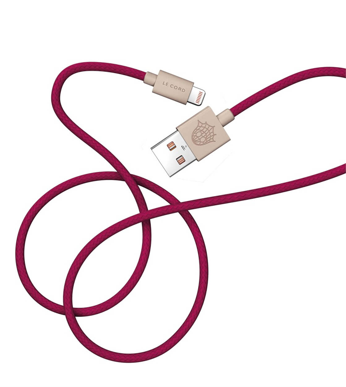 Le Cord Charge and Sync Cable Ghost Net red plum