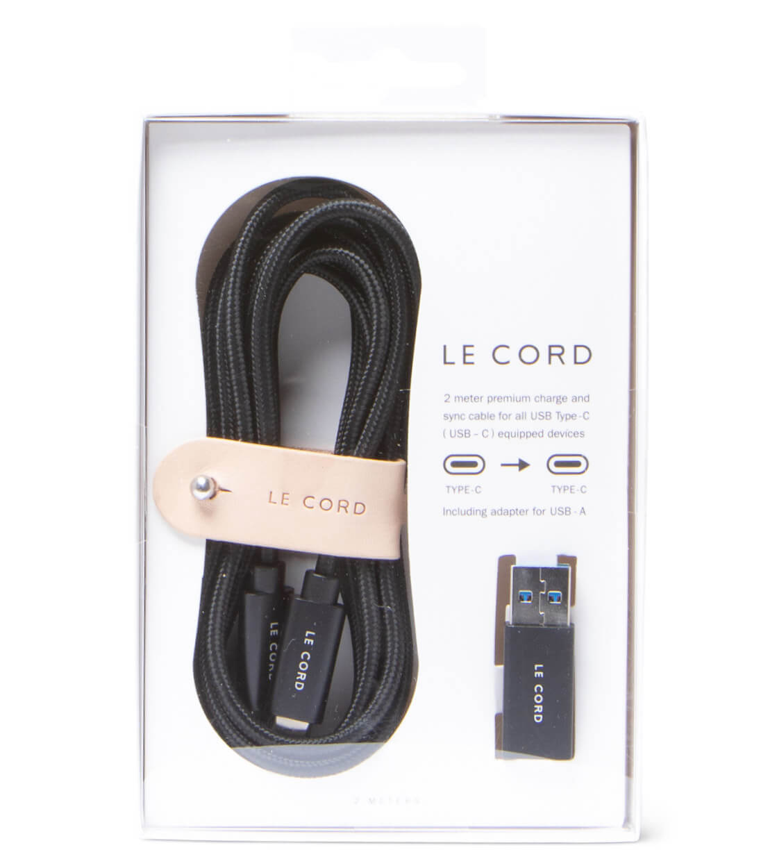 Le Cord Charge and Sync Cable USB-C black