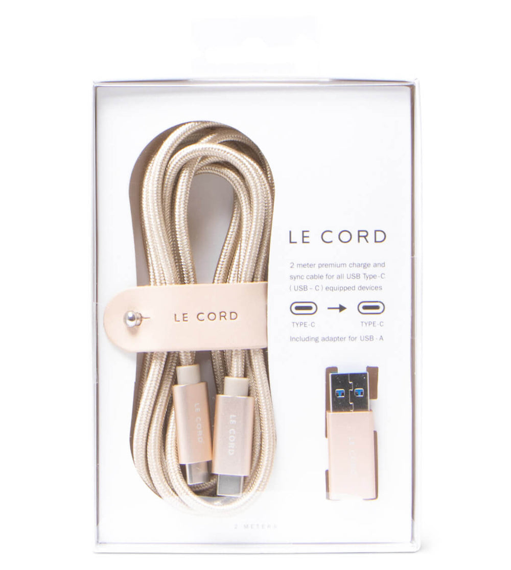 Le Cord Charge and Sync Cable USB-C gold