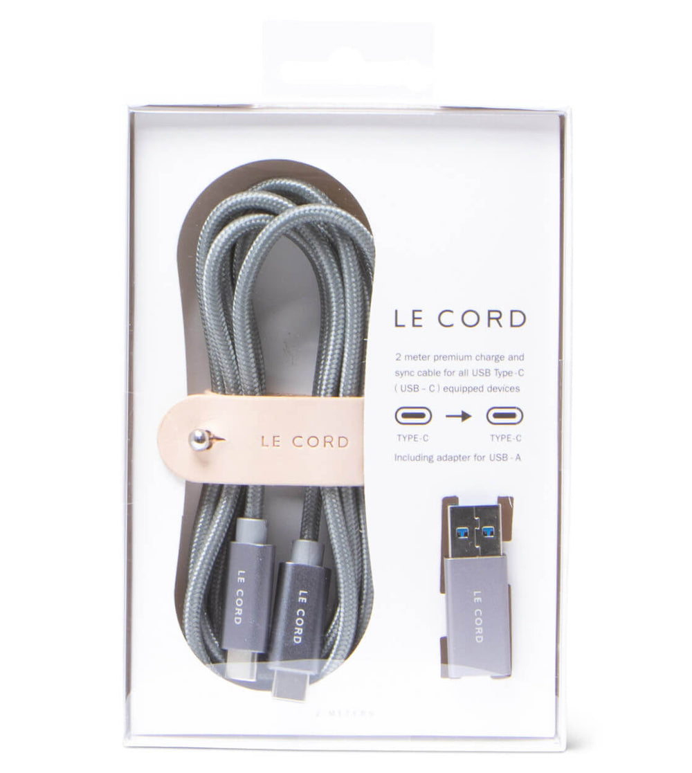 Le Cord Charge and Sync Cable USB-C grey