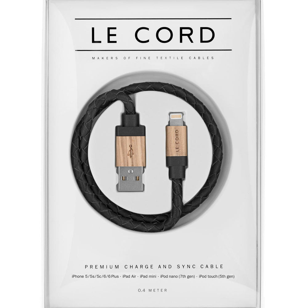 
                      
                        Le Cord Charge and Sync Cable black leather/light wood
                      
                    