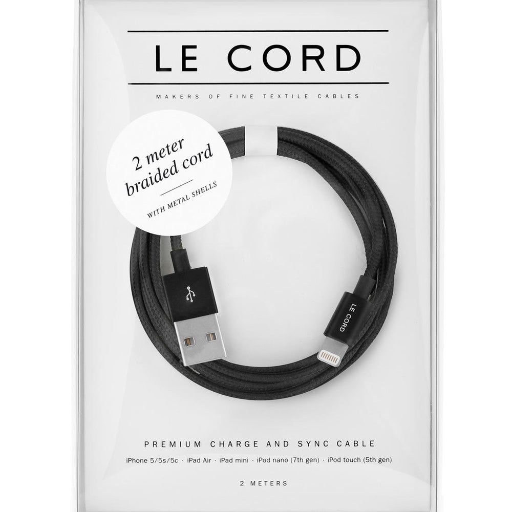 Le Cord Charge and Sync Cable black