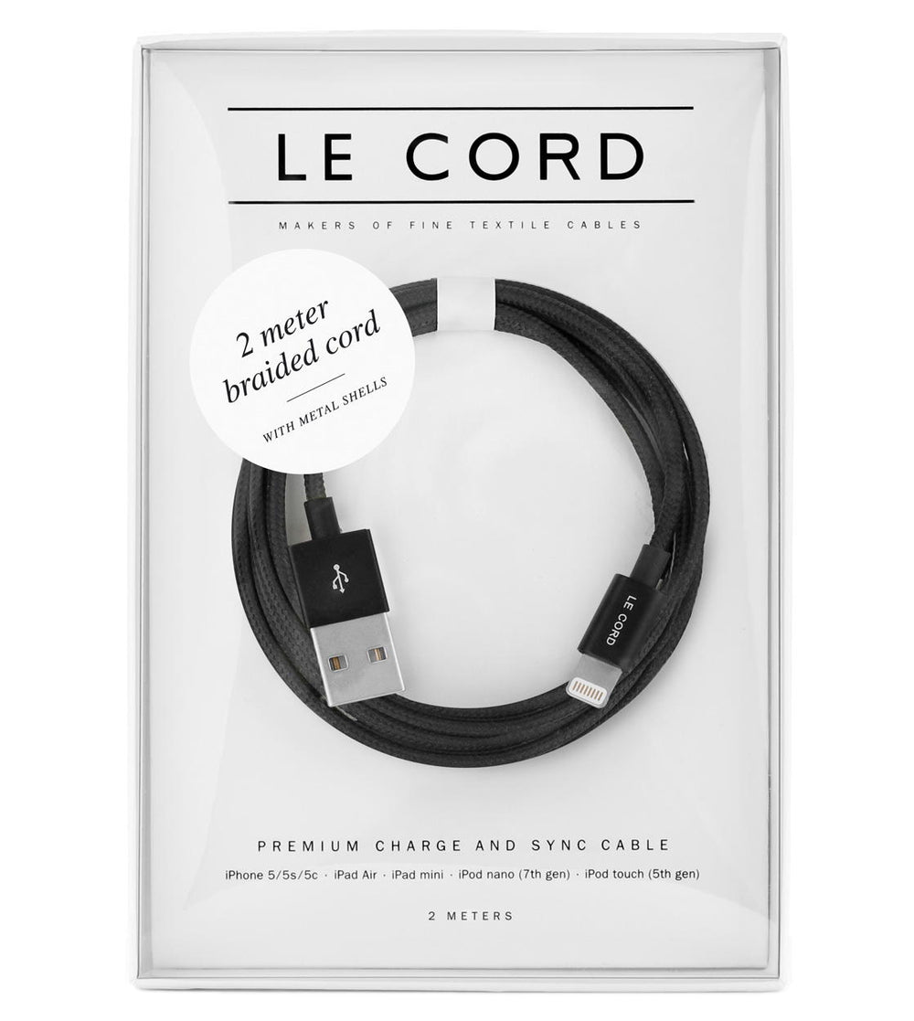 Le Cord Charge and Sync Cable black