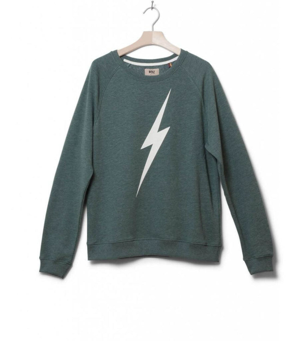 Lightning Bolt Sweater Forever Crew green sycamore