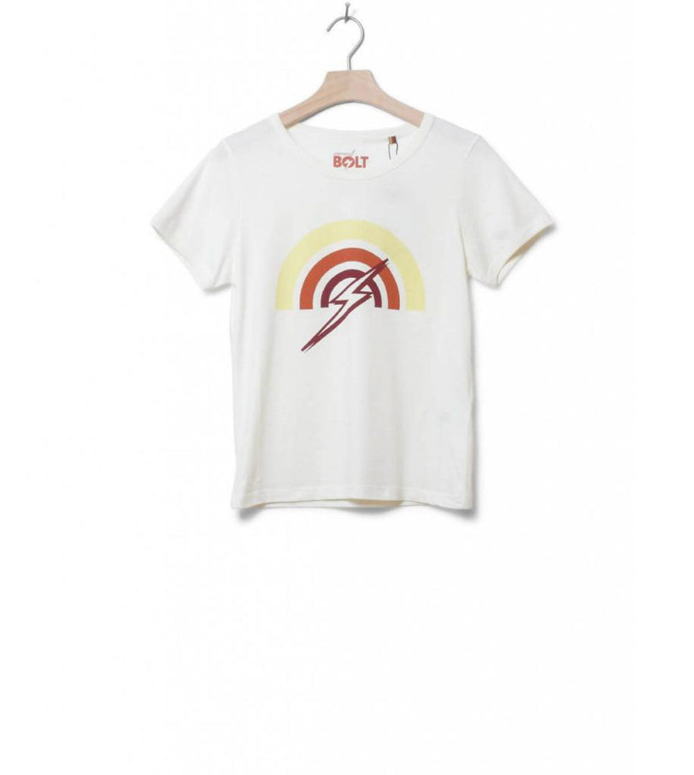 Lightning Bolt W T-Shirt Rainbow beige egret