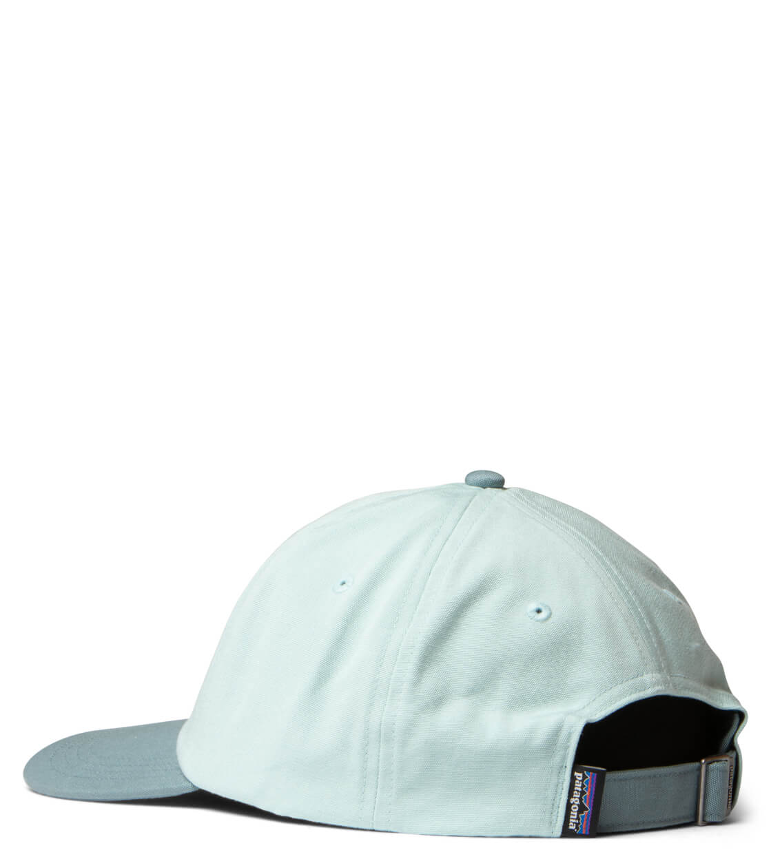 Patagonia 6 Panel Fitz Roy Icon Trad blue text logo thin ice