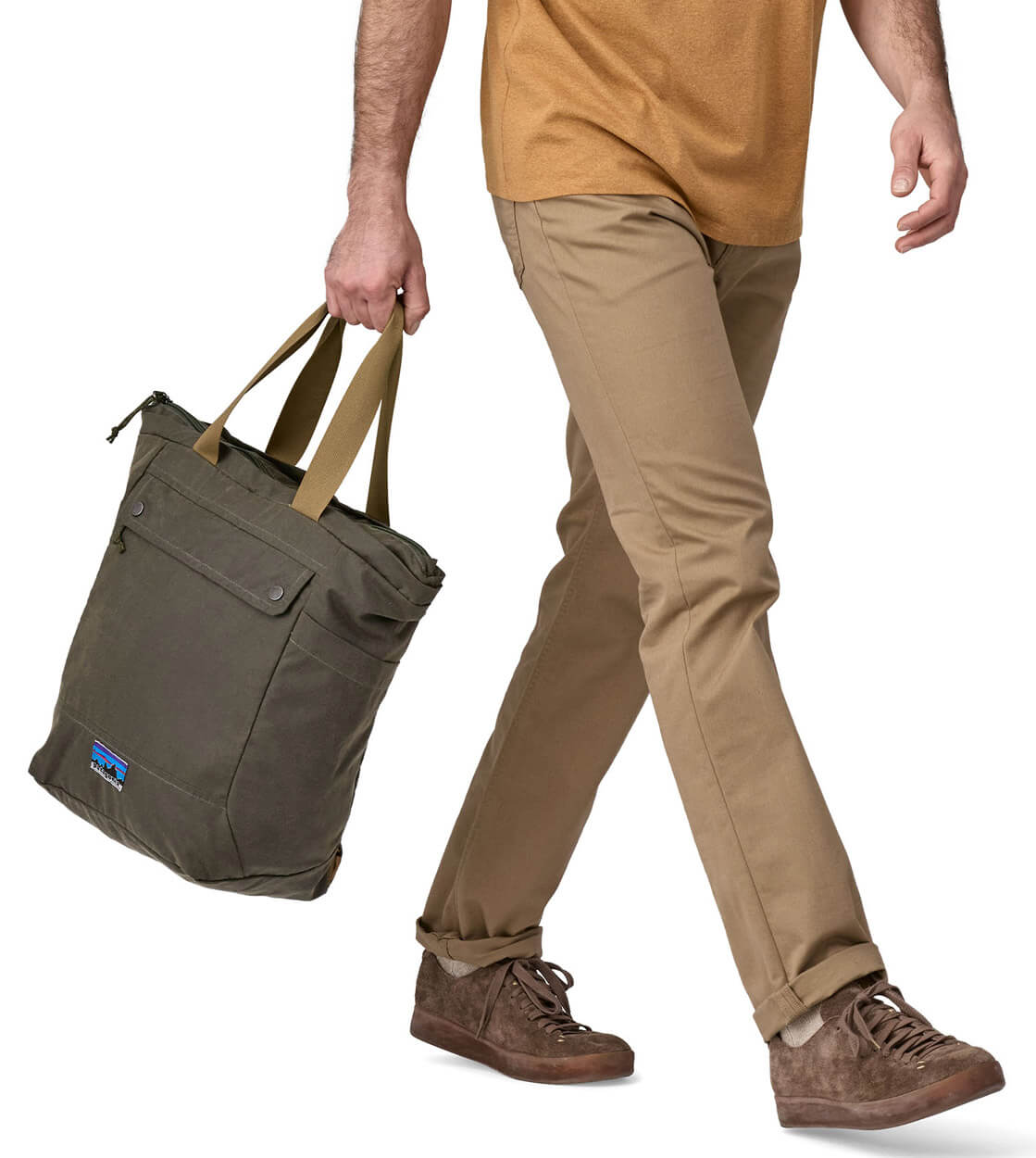 Patagonia Backpack Tote Pack Waxed Canvas green basin