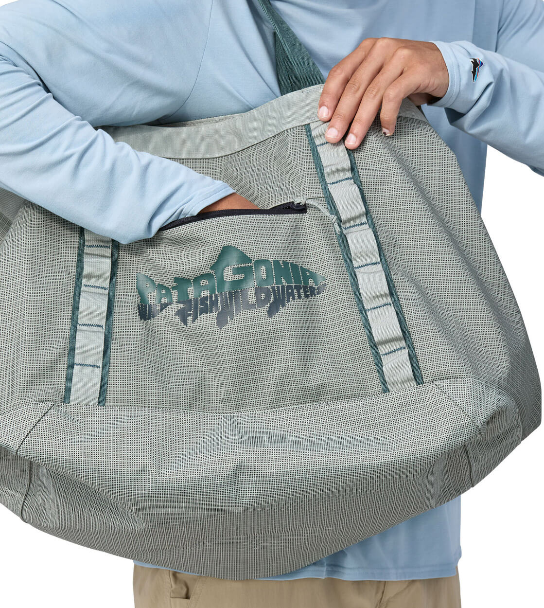 Patagonia Bag Black Hole Gear Tote grey sleet green wild waterline