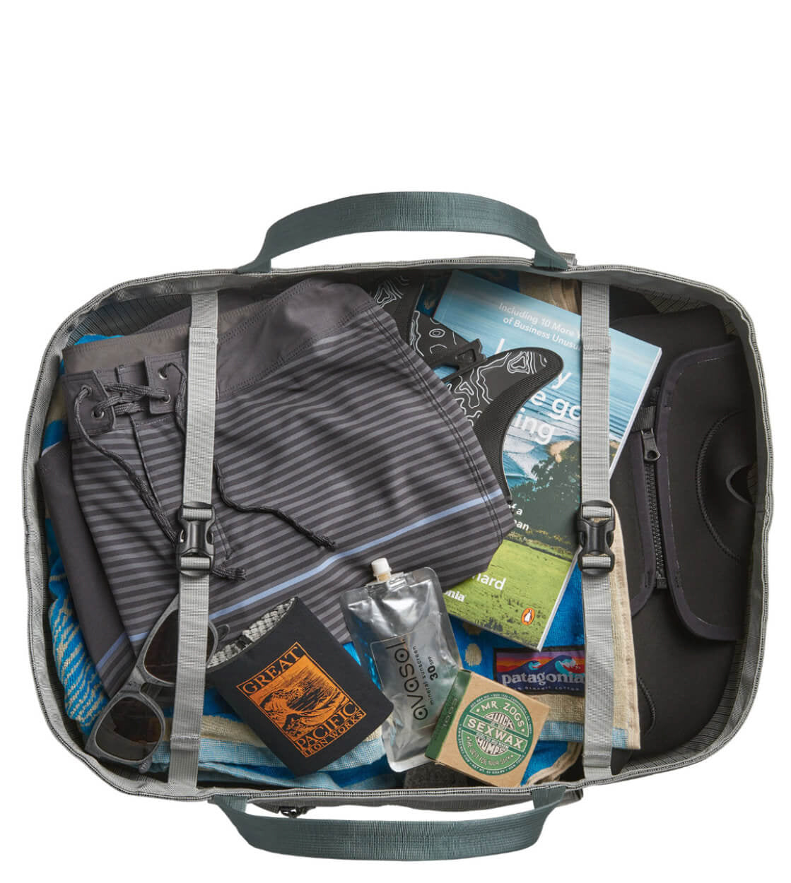 Patagonia Bag Black Hole Gear Tote grey sleet green wild waterline