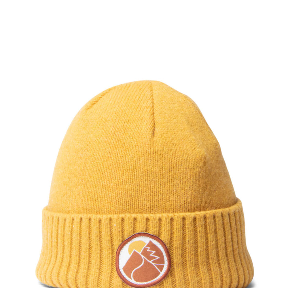 Patagonia Beanie Brodeo Slow Going Patch yellow cabine gold