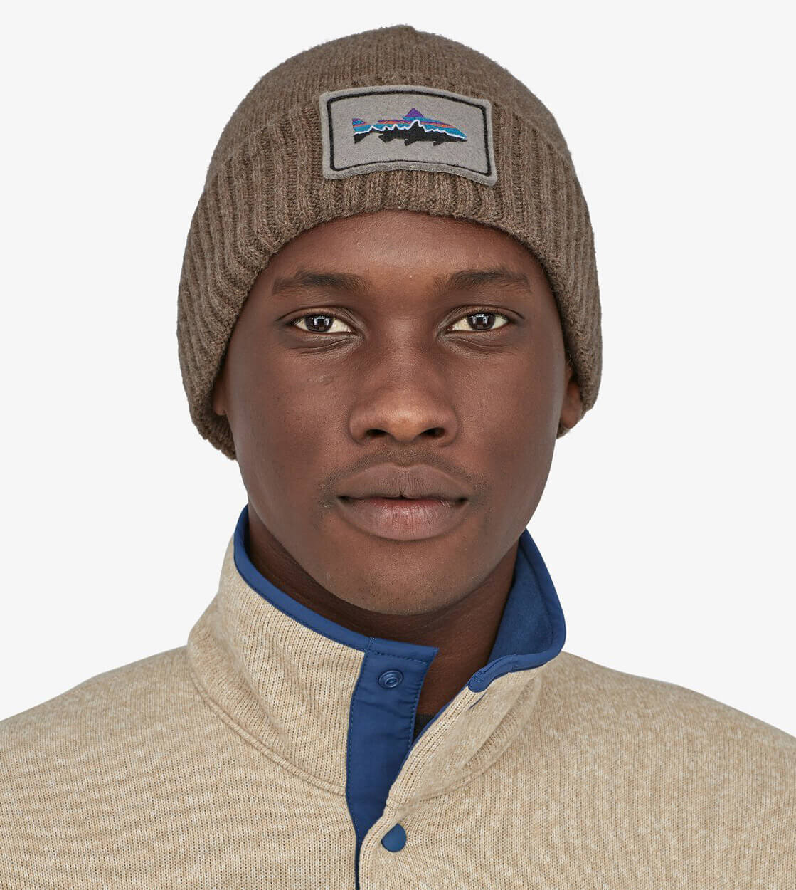 Patagonia Beanie Brodeo brown ash tan