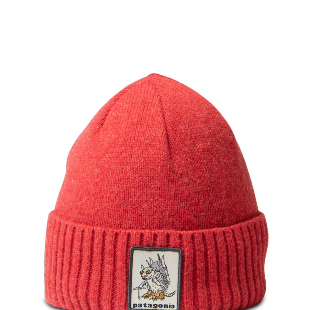Patagonia Beanie Brodeo red touring fun hogs armadillo