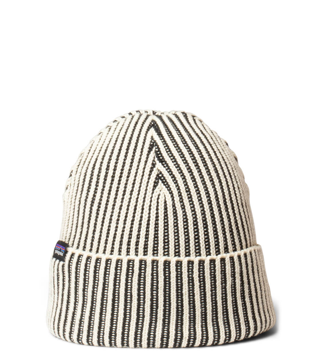 Patagonia Beanie Fishermans Rolled black contrast stripe