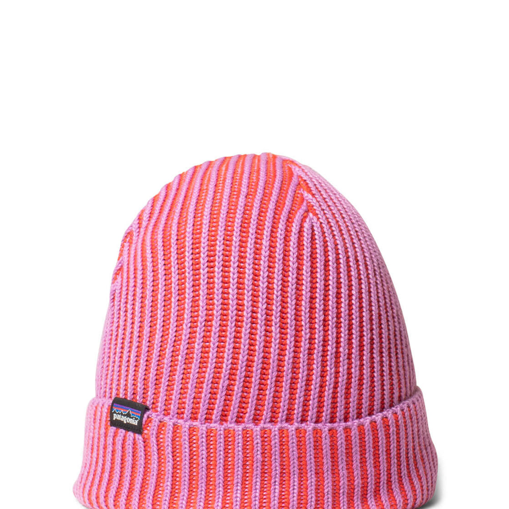 Patagonia Beanie Fishermans Rolled purple brisk contrast stripe