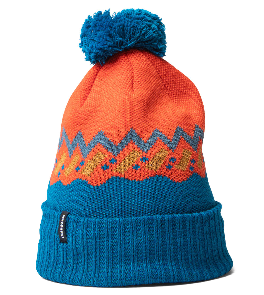 Patagonia Beanie Powder Town blue/orange/red paintbrush